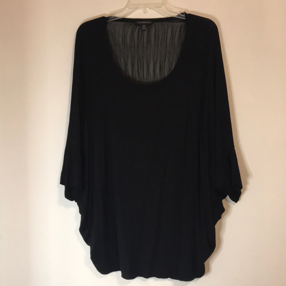 Lane Bryant black butterfly sleeve shirt 18/20